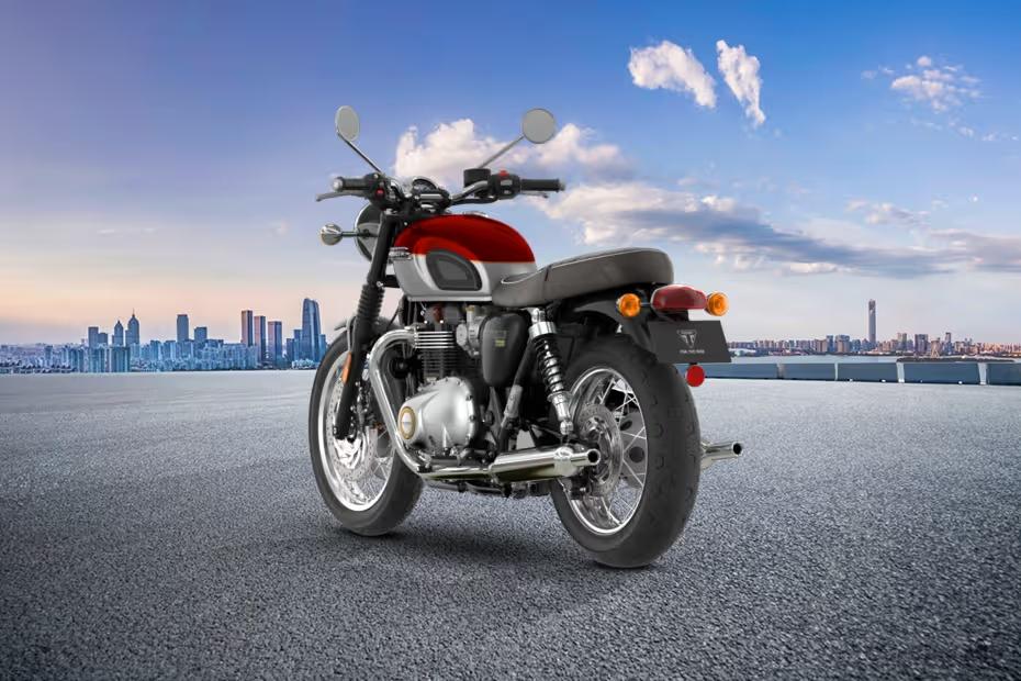 Triumph bonneville t120 left rear three quarter Triumph bonneville t120 left rear three quarter