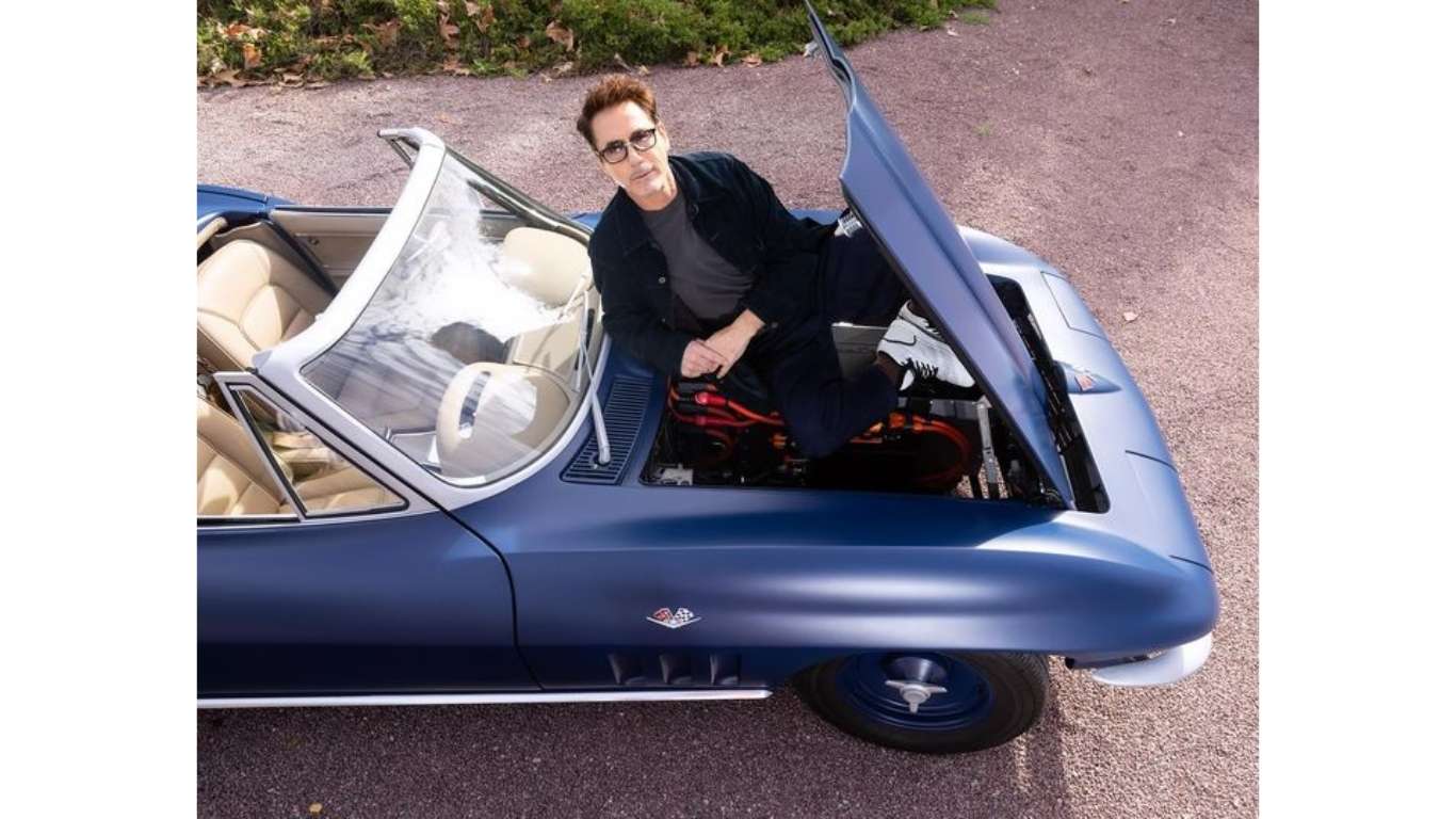 RDJ with his 1965 Chevrolet Corvette