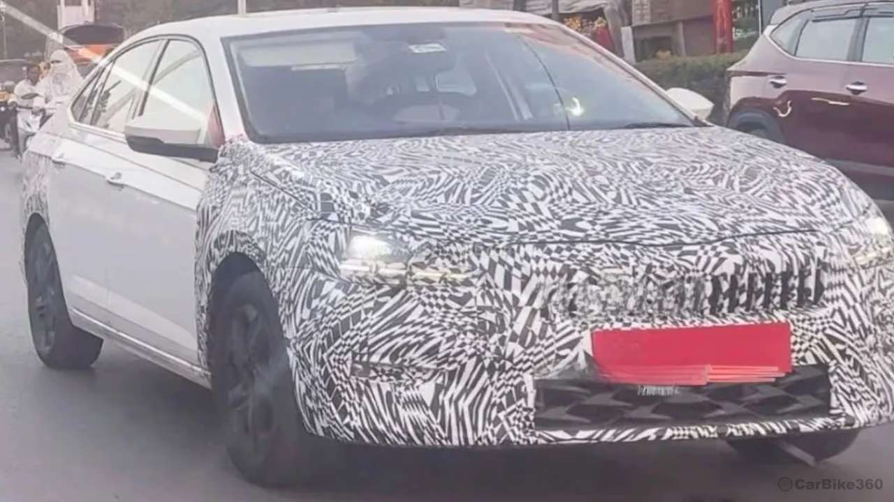 Skoda Slavia Facelift Spied Testing—New Front Fascia Revealed Audio