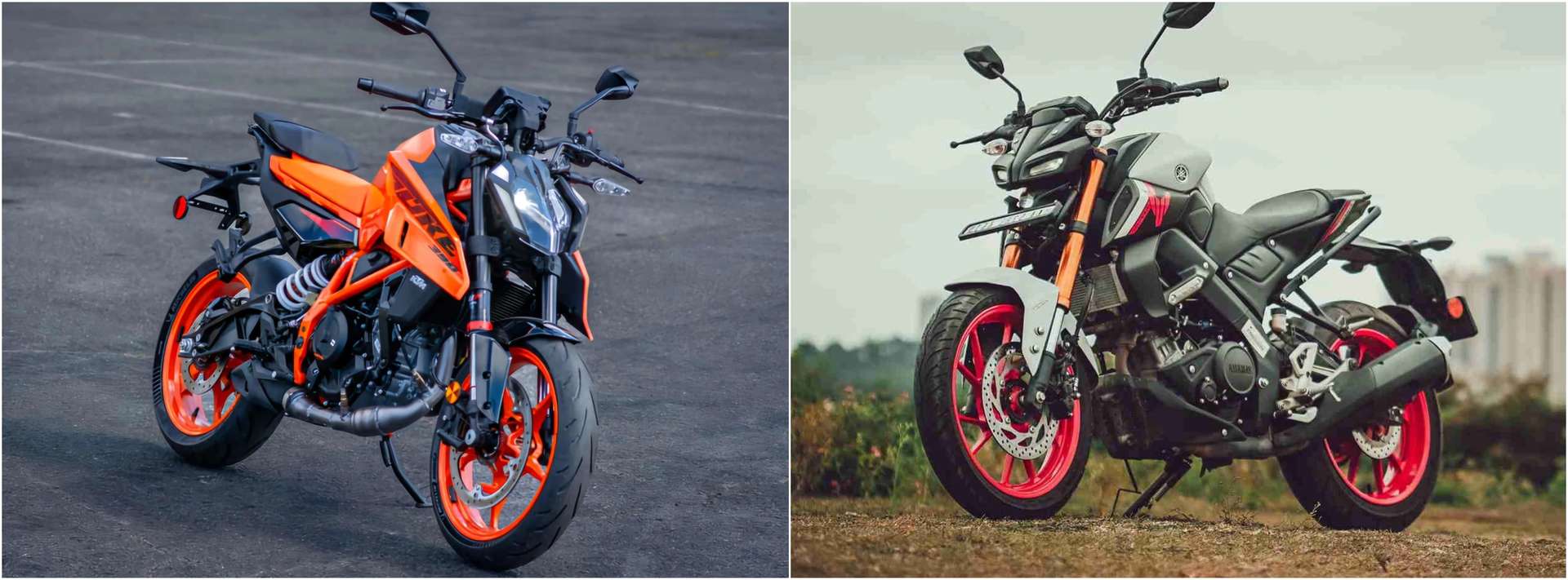 KTM Duke 160 vs Yamaha MT-15
