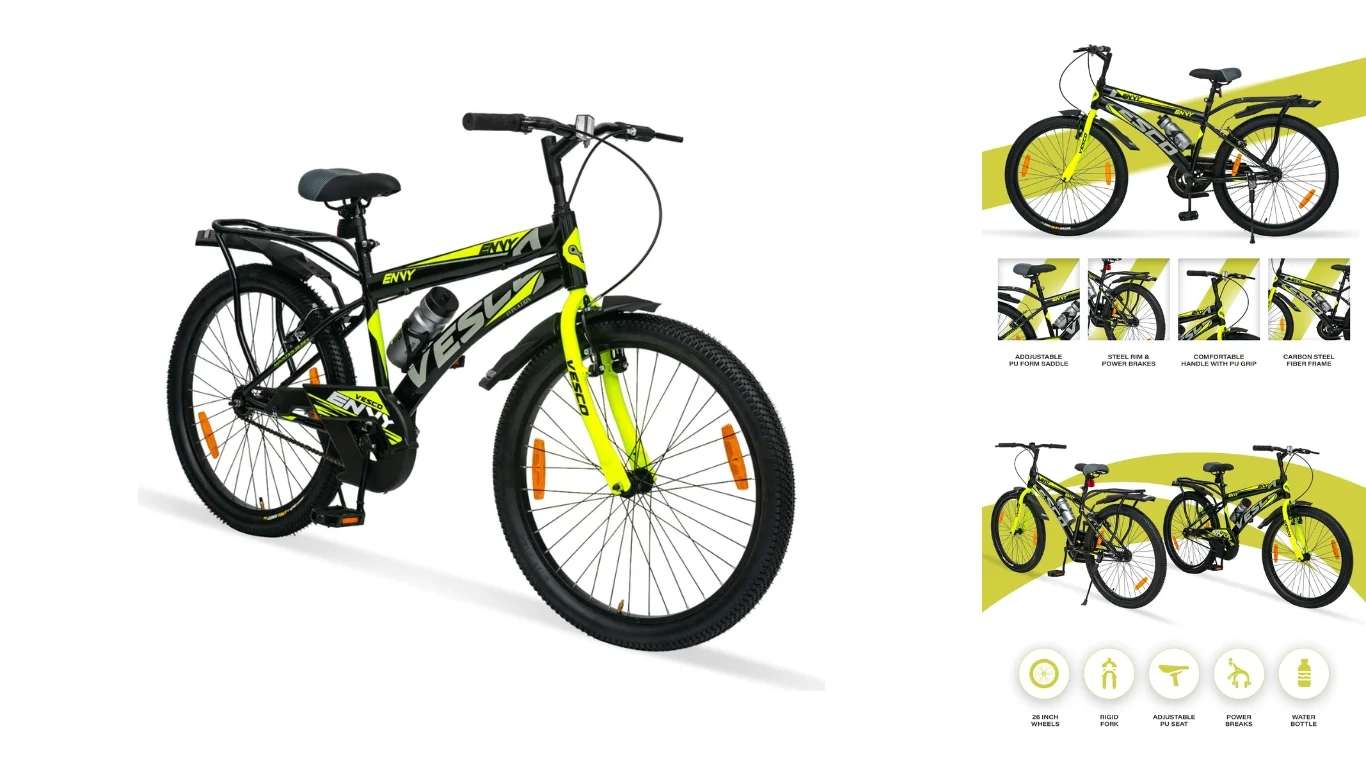 VESCO Envy Black City BikeCycle 26T