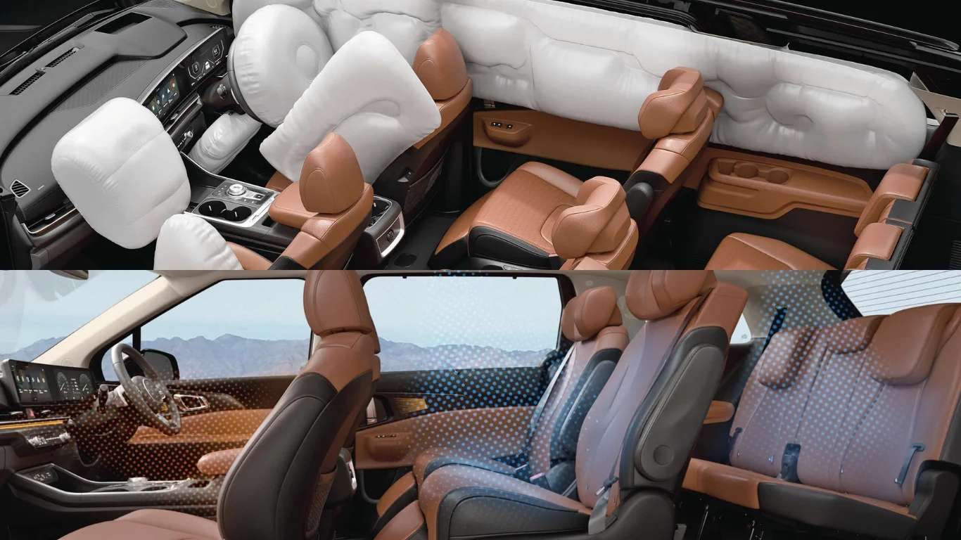 Kia Carnival Limousine Seats and Airbags