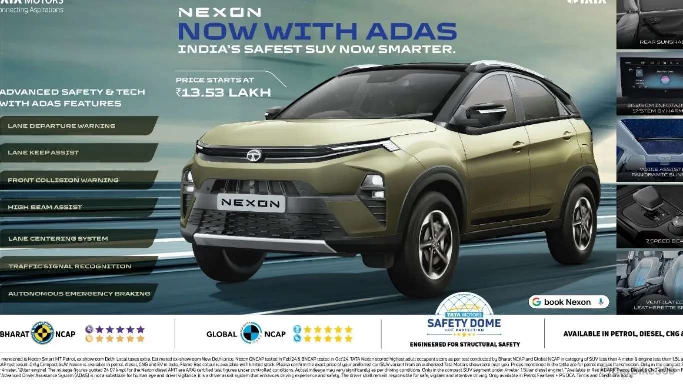 Tata Nexon Introduces ADAS and Unveils Exclusive Dark Red Edition for 2025 Audio