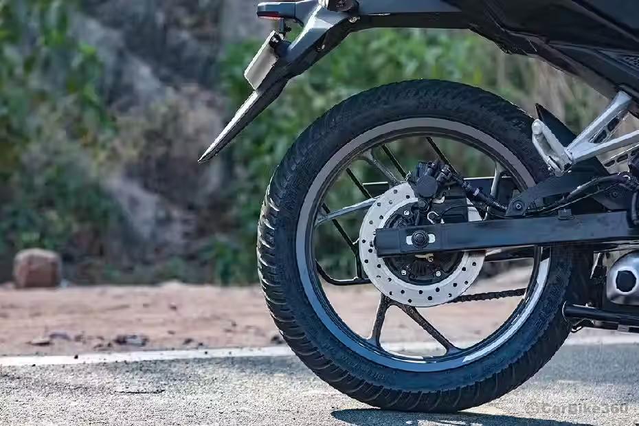 130-section rear tyre with alloy wheel for stability and grip 130-section rear tyre with alloy wheel for stability and grip