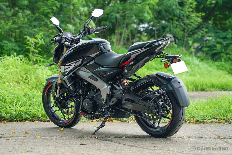 Bajaj Pulsar NS400Z Rear Left Three Quarter View Bajaj Pulsar NS400Z Rear Left Three Quarter View