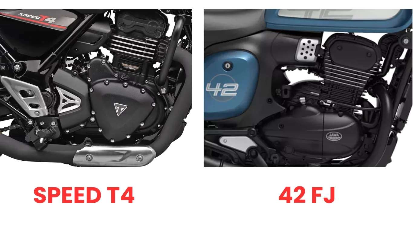 Jawa 42 FJ vs Triumph Speed T4 Engine Image
