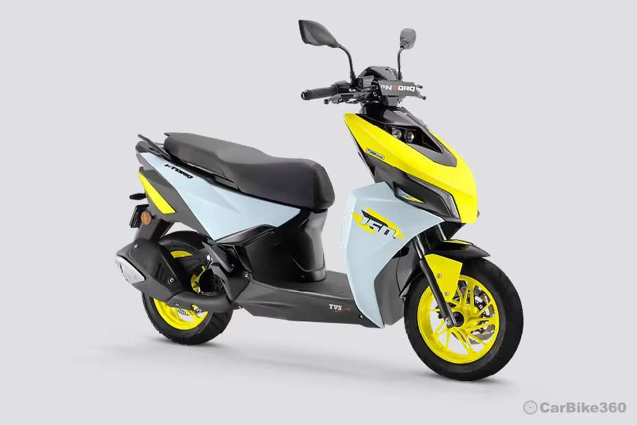 TVS Ntorq 150 Front Right Quarter View TVS Ntorq 150 Front Right Quarter View