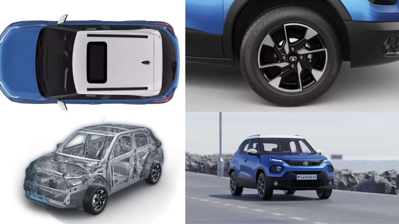 Punch Exterior- Sunroof, R16 Diamond Cut Alloy Wheels, Fortified Cabin with 5-star GNCAP Safety Rating, Bold Exterior Design Punch Exterior- Sunroof, R16 Diamond Cut Alloy Wheels, Fortified Cabin with 5-star GNCAP Safety Rating, Bold Exterior Design