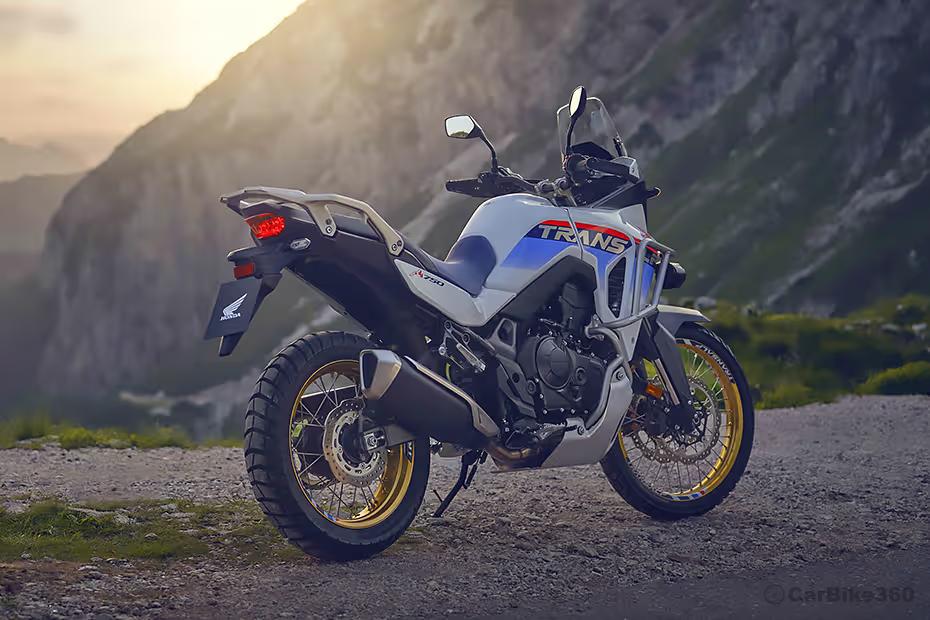 Honda xl750 transalp rear right three quarter view Honda xl750 transalp rear right three quarter view