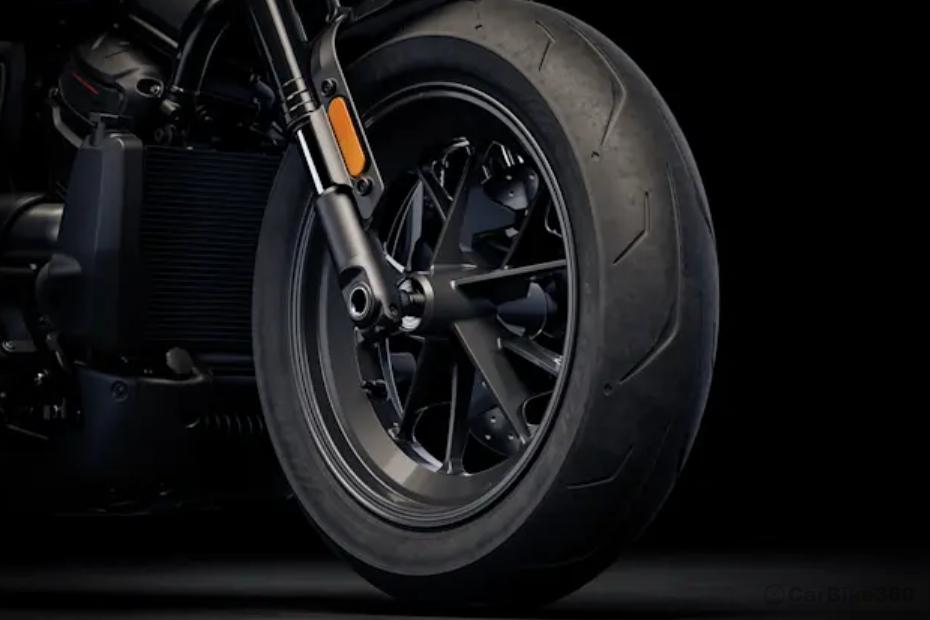 Harley davidson sportster s front tyre view Harley davidson sportster s front tyre view