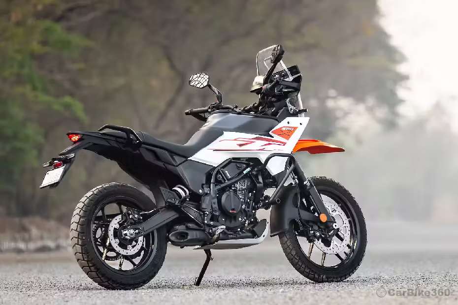 KTM 390 ADVENTURE X Right Rear Three Quarter KTM 390 ADVENTURE X Right Rear Three Quarter