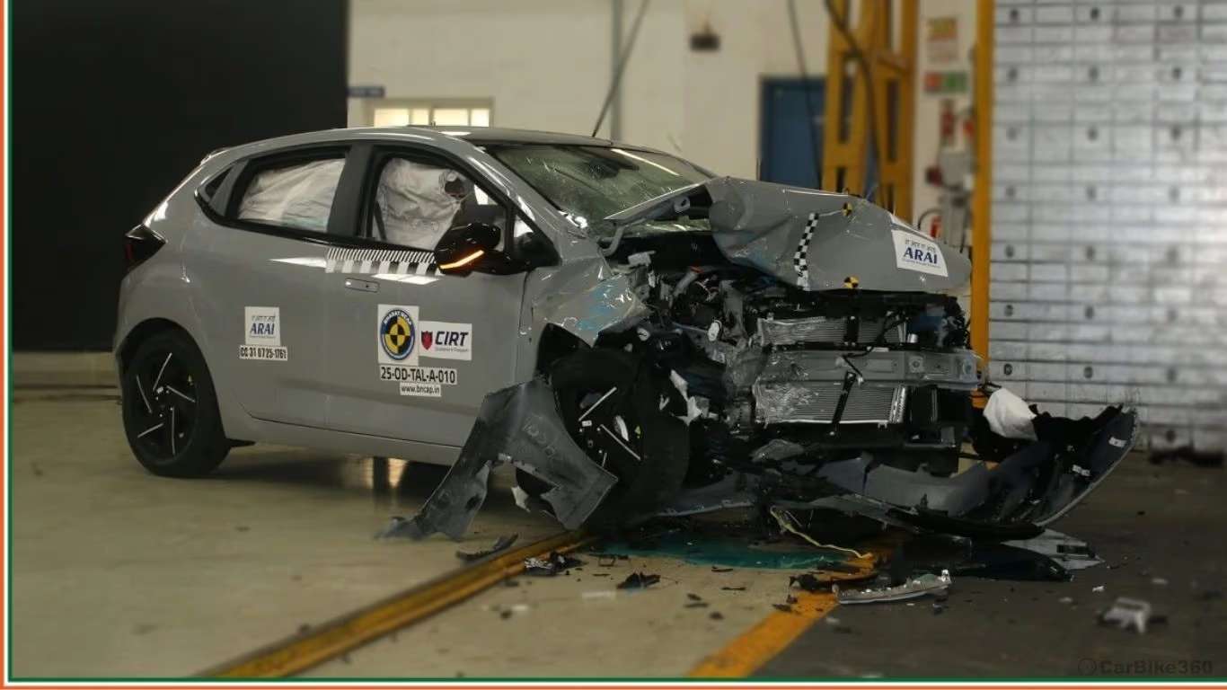Tata Altroz Facelift Hatchback Sets Safety Benchmark with Historic 5-Star Bharat NCAP Rating in Crash Test Audio